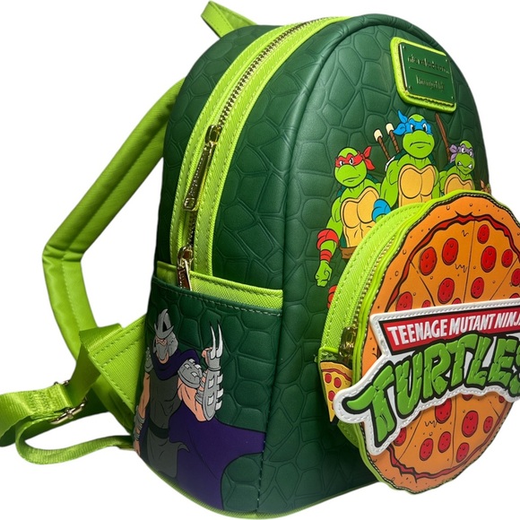 Loungefly Nickelodeon TMNT Teenage Mutant Ninja Turtles Mini Backpack Pizza NEW - Picture 2 of 12